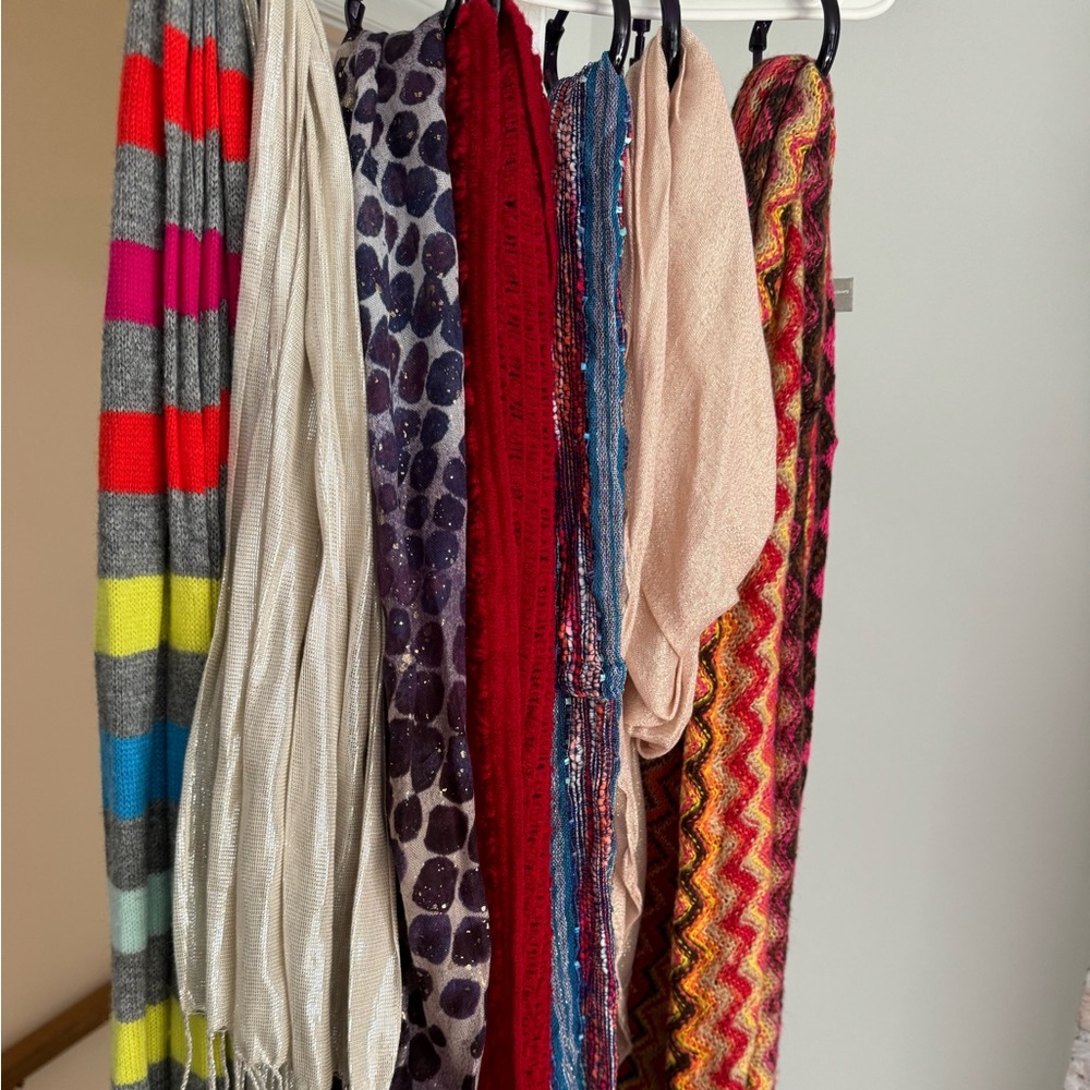 Lot of assorted scarves. From Old navy, and various boutiques
